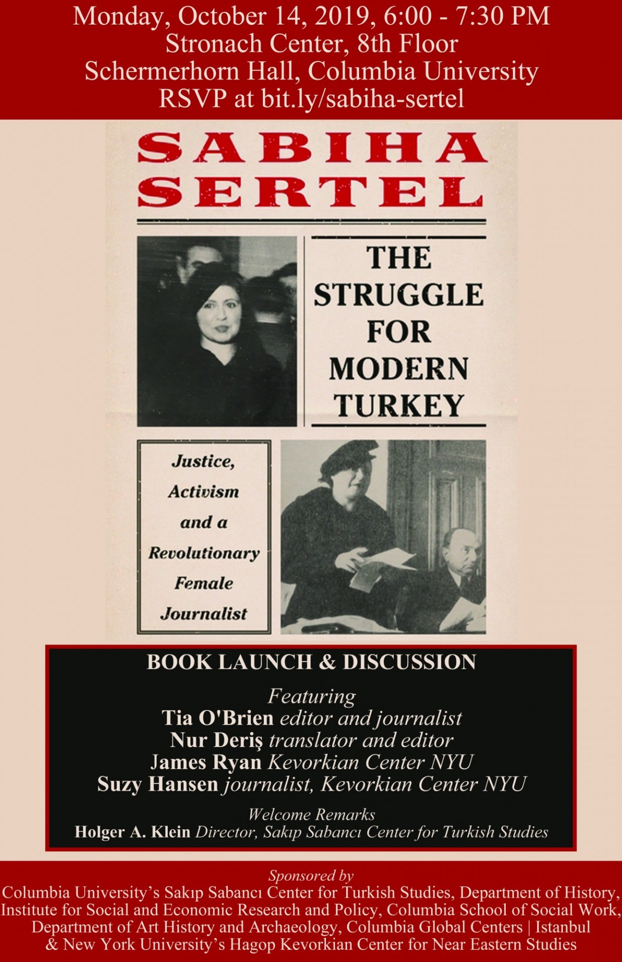 Flyer advertising book launch event for The STrug