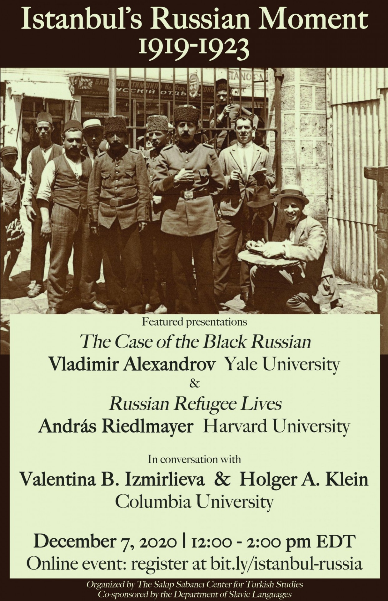 Flyer for event Istanbul's Russian Moment, 1919-1923