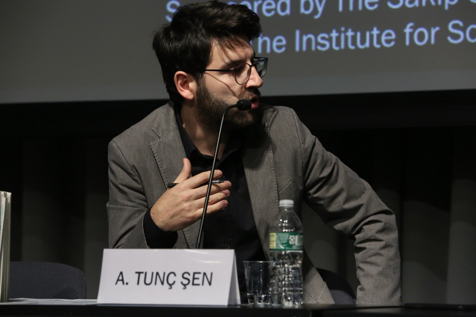 Photo credit: Michael Dames for The Sakıp Sabancı Center for Turkish Studies, 11/12/18 "Imagining & Narrating Plague in the Ottoman World: A conversation with Orhan Pamuk and Nükhet Varlık"