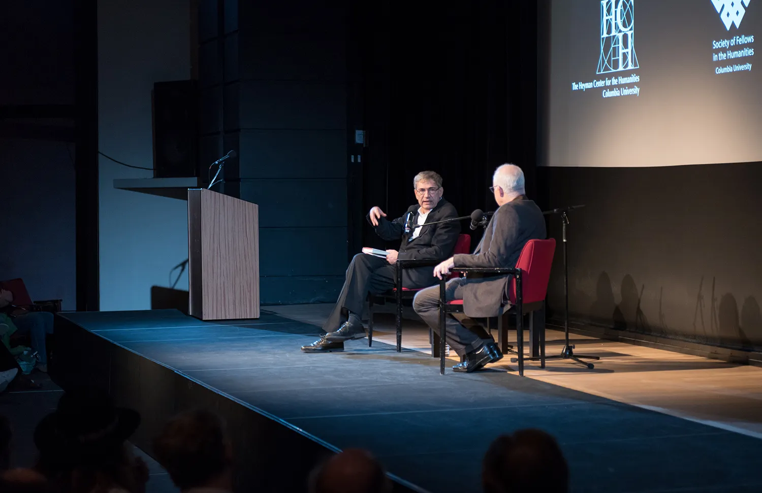 Pamuk and Professor Bruce Robbins