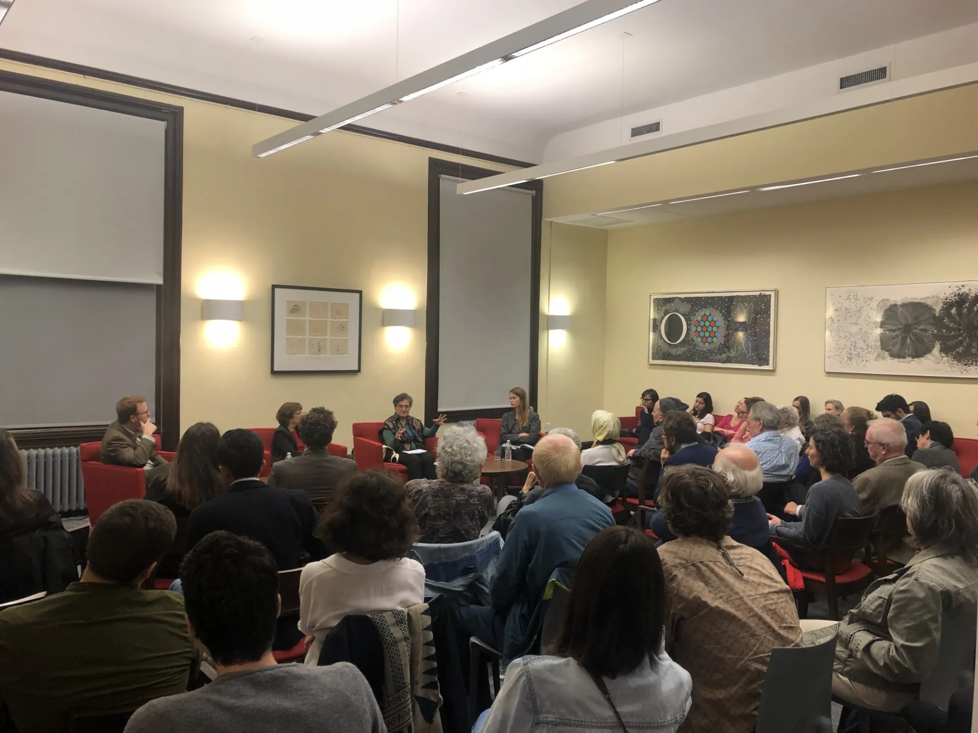 Audience at book launch event The Struggle for Modern Turkey listen to the panelists speak